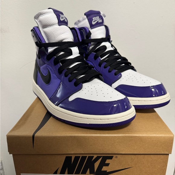 Jordan 1 High Zoom Air CMFT Purple Patent (Women's Size:11.5) NEW NEW NEW - Picture 9 of 14
